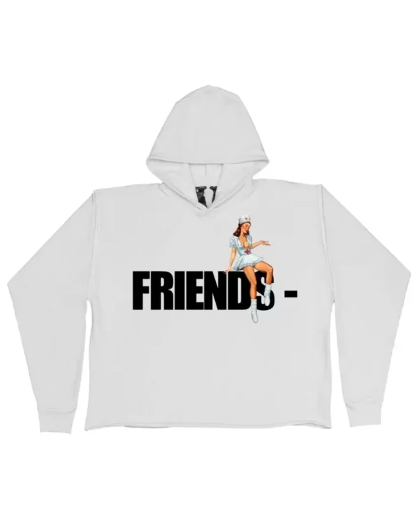 Friends – Pin Up Hoodie – White