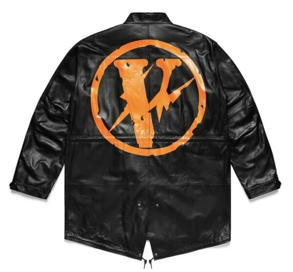 Vlone Fragment Leather Jacket