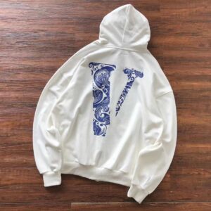 Vlone Art Printed White Hoodie