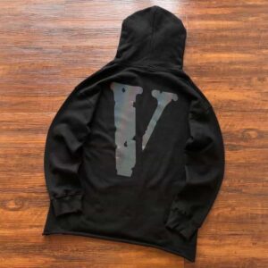 Vlone Black Logo Black Hoodie