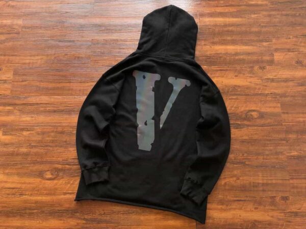 Vlone Black Logo Black Hoodie