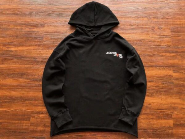 Vlone Blue Fire Black Hoodie