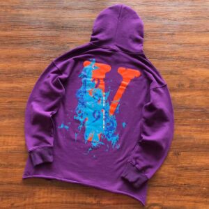 Vlone Blue Fire Purple Hoodie