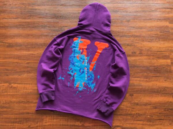 Vlone Blue Fire Purple Hoodie