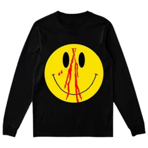 Vlone Blood Smiley Face Black Sweatshirt